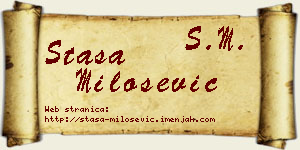 Staša Milošević vizit kartica